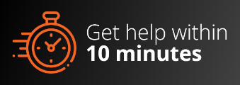 Get help within 10 minutes banner